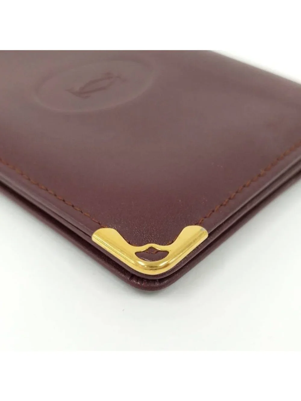Cartier Must Line Pass Case Leather Bordeaux